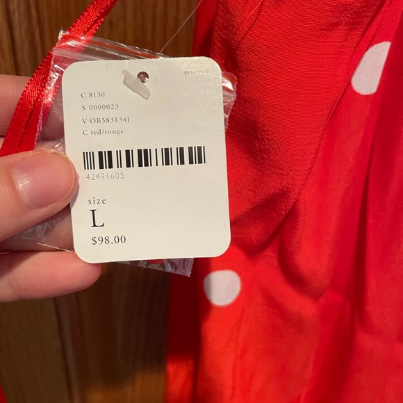 Free people polka dot jumpsuit- open back- NWT - large - Picture 4 of 4